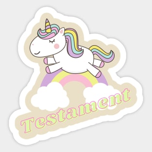 testament ll unicorn Sticker